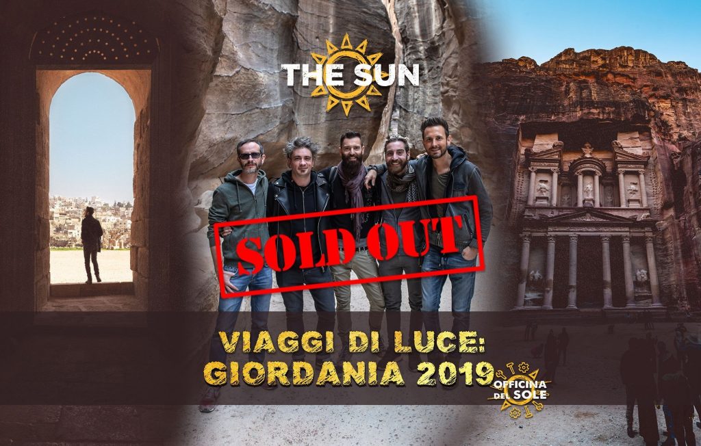 the sun rock band viaggio di luce Giordania 2019