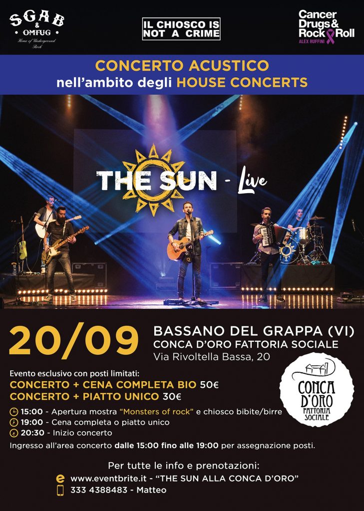the sun rock band house concert bassano del grappa