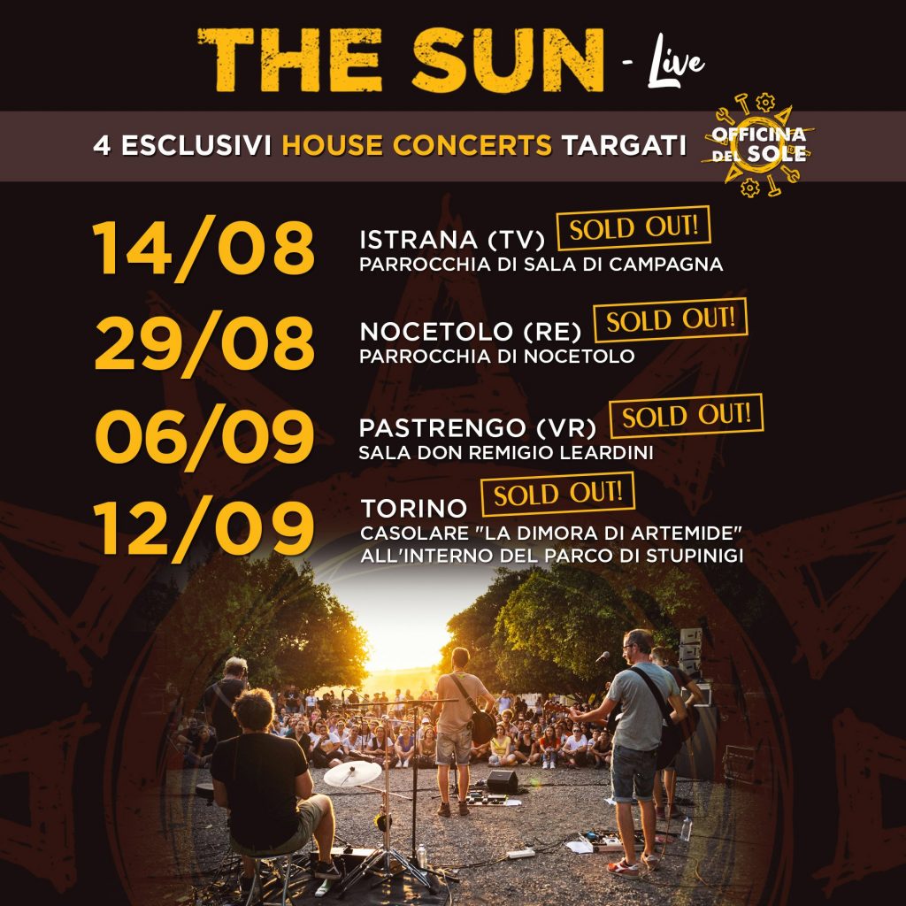 the sun rock band house concerts officina del sole