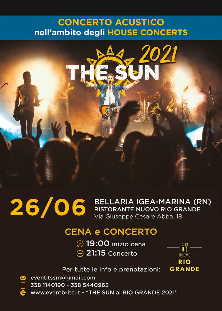 the sun rock band house concert nuovo rio grande