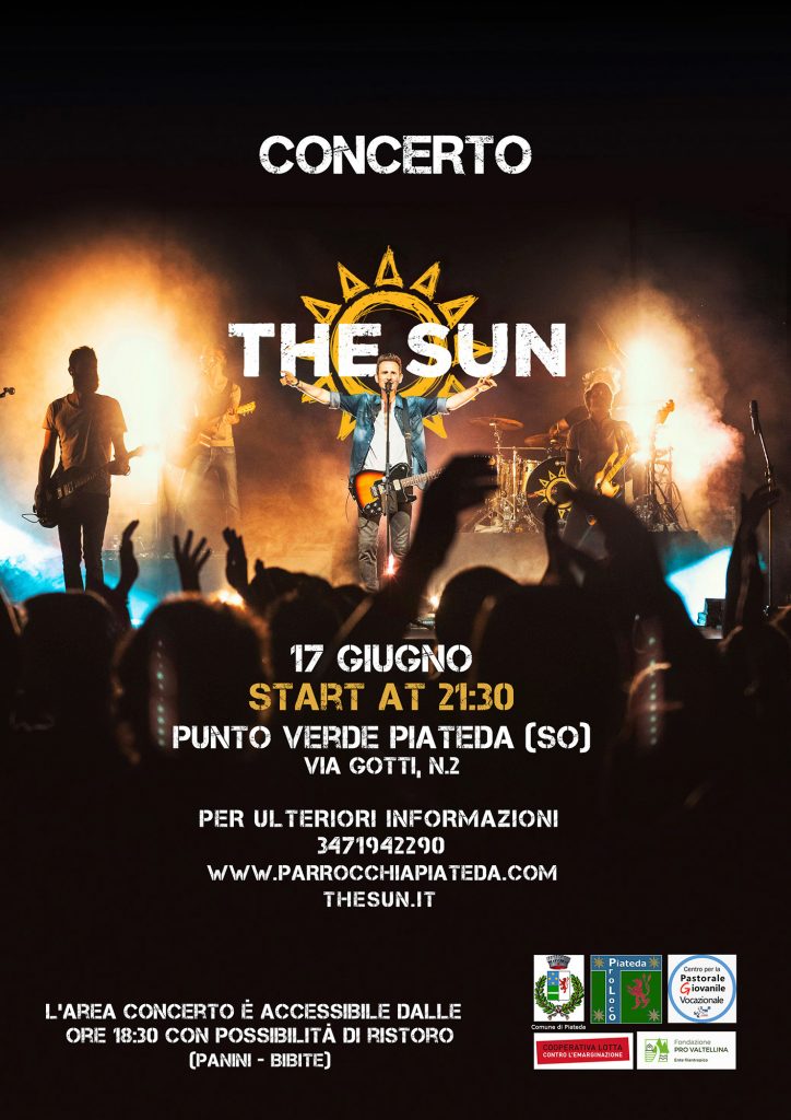 the sun rock band concerto piateda sondrio