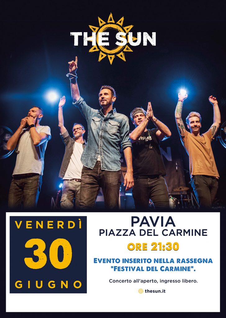 the sun rock band concerto pavia festival del carmine