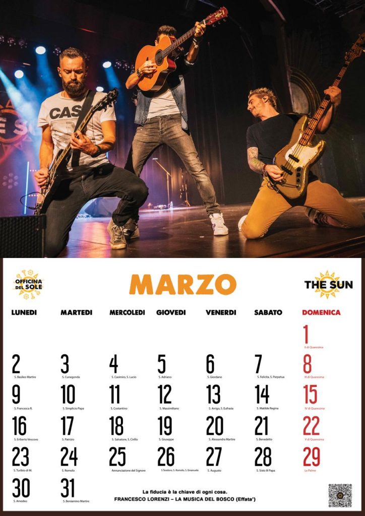 calendario 2026 the sun music